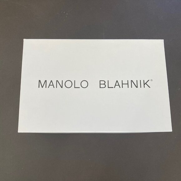 Manolo Blahnik Bipunta Leather Suede Olive Green Pumps Heels IOB EU 37.5 US 7 - Picture 16 of 16